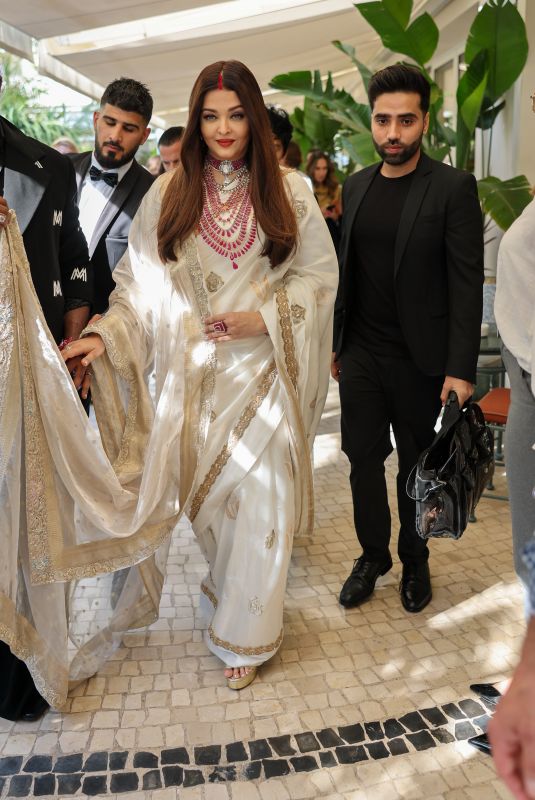 AISHWARYA RAI Leaves Hotel Martinez in Cannes 05/21/2025