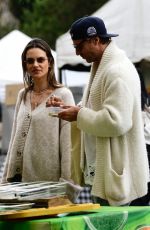 ALESSANDRA AMBROSIO and Buck Palmer Shopping at Farmer