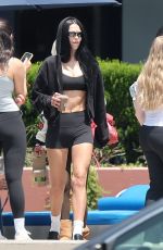 AMELIA and DELILAH HAMLIN Out for Coffee in Gym Wear at Design Cafe in Los Angeles 05/27/2025