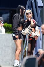 AMELIA and DELILAH HAMLIN Out for Coffee in Gym Wear at Design Cafe in Los Angeles 05/27/2025