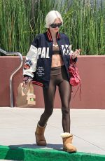 AMELIA and DELILAH HAMLIN Out for Coffee in Gym Wear at Design Cafe in Los Angeles 05/27/2025