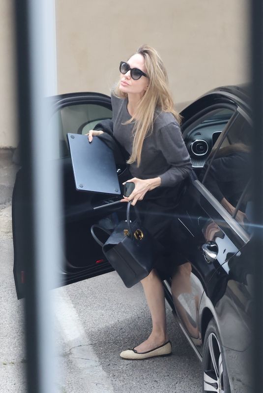 ANGELINA JOJLIE Arrives at CARA Restaurant in Los Angeles 05/12/2025