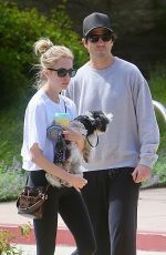 ASHLEY BENSON and Brandon Davis Out with Their Dog in Beverly Hills 05/14/2025