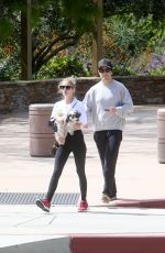 ASHLEY BENSON and Brandon Davis Out with Their Dog in Beverly Hills 05/14/2025