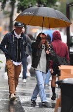 ASHLEY TISDALE and Christopher French Rnjoy a Rainy Dinner Date in New York 05/28/2025