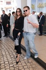 BARBARA PALVIN and Dylan Sprouse Leaves Hotel Martinez in Cannes 05/18/2025