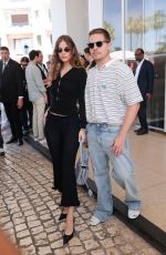 BARBARA PALVIN and Dylan Sprouse Leaves Hotel Martinez in Cannes 05/18/2025