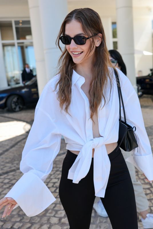 BARBARA PALVIN Leaves Hotel Martinez in Cannes 05/23/2025