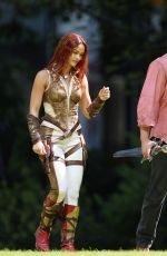 CAMILA MENDES on the Set of Masters of the Universe in London 05/10/2025