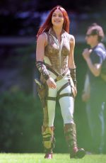 CAMILA MENDES on the Set of Masters of the Universe in London 05/10/2025