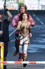 CAMILA MENDES on the Set of Masters of the Universe in London 05/10/2025