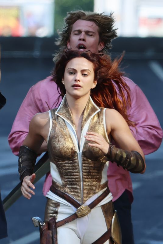 CAMILA MENDES on the Set of Masters of the Universe in London 05/10/2025