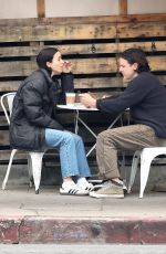 CAYLEE COWAN and Casey Affleck Out for Lunch at All Time in Los Angeles 05/03/2025