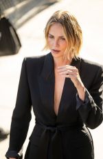 CHARLIZE THERON Arrives at Jimmy Kimmel Live! in Los Angeles 05/08/2025