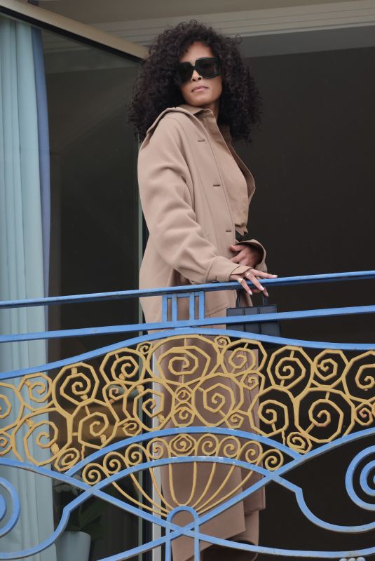 CINDY BRUNA at Balcony of Martinez Hotel in Cannes 05/17/2025