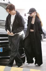 DOVE CAMERON and Damiano David at Milan Linate Airport 05/19/2025