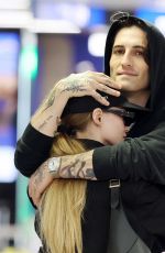 DOVE CAMERON and Damiano David at Milan Linate Airport 05/19/2025