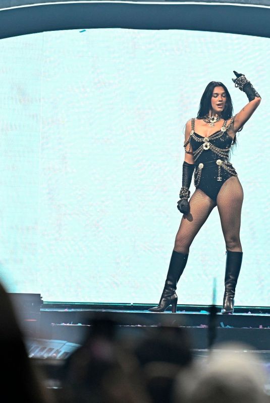 DUA LIPA Performs on Her Radical Optimism Tour at Paris La Defense Arena in Nanterre 05/23/2025