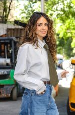 EIZA GONZALEZ Leaves Her Hotel for a Press Day in New York 05/20/2025