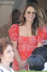 ELIZABETH HURLEY Out with Her Son Damian at Del Babbuino in Rome 05/25/2025