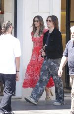 ELIZABETH HURLEY Out with Her Son Damian at Del Babbuino in Rome 05/25/2025