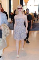 ELLE FANNING ina Chanel Resort Dress at Hotel Martinez in Cannes 05/23/2025
