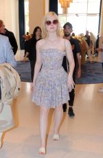 ELLE FANNING ina Chanel Resort Dress at Hotel Martinez in Cannes 05/23/2025