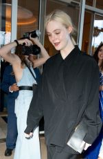 ELLE FANNING Leaves Hotel Martinez in Cannes 05/22/2025
