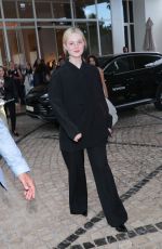 ELLE FANNING Leaves Hotel Martinez in Cannes 05/22/2025
