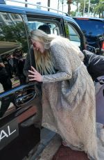 ELLE FANNING Leaves Martinez Hotel at 78th Annual Cannes Film Festival 05/23/2025