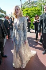 ELLE FANNING Leaves Martinez Hotel at 78th Annual Cannes Film Festival 05/23/2025