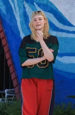 ELLE FANNING on the Set of Margot