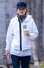 ELLEN POMPEO Out Walk with Coffee in Los Feliz 05/04/2025