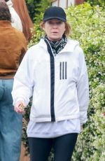 ELLEN POMPEO Out Walk with Coffee in Los Feliz 05/04/2025