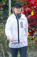 ELLEN POMPEO Out Walk with Coffee in Los Feliz 05/04/2025