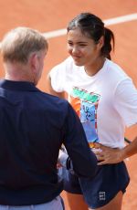 EMMA RADUCANU at a Practice Session at French Open in Paris 05/26/2025