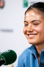 EMMA RADUCANU at a Press Conference Ahead of French Open in Paris 05/24/2025