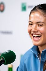 EMMA RADUCANU at a Press Conference Ahead of French Open in Paris 05/24/2025