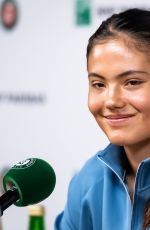 EMMA RADUCANU at a Press Conference Ahead of French Open in Paris 05/24/2025