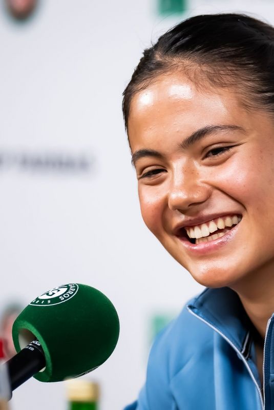EMMA RADUCANU at a Press Conference Ahead of French Open in Paris 05/24/2025