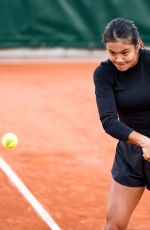 EMMA RADUCANU at Practice Session at Roland Garros in Preparation for French Open in Paris 05/23/2025