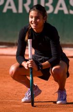 EMMA RADUCANU at Practice Session at Roland Garros in Preparation for French Open in Paris 05/23/2025