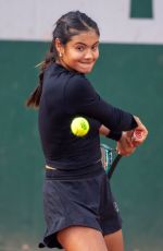 EMMA RADUCANU at Practice Session at Roland Garros in Preparation for French Open in Paris 05/23/2025