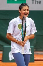 EMMA RADUCANU Practices at Roland Garros Ahead of French Open in Paris 05/23/2025
