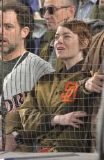 EMMA STONE and Dave McCary at NY Yankees Game in Bronx 05/07/2025