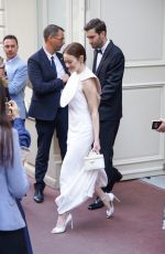 EMMA STONE and Dave McCary Heading to a Red Carpet Event in Cannes 05/16/2025