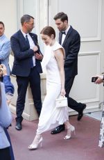 EMMA STONE and Dave McCary Heading to a Red Carpet Event in Cannes 05/16/2025