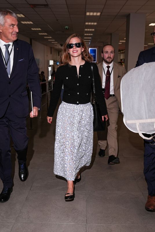 EMMA WATSON Arrives at Nice Airport for 78th Cannes Film Festival 05/20/2025