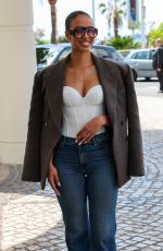 FLORA COQUEREL Leaves Martinez Hotel at 78th Annual Cannes Film Festival 05/17/2025
