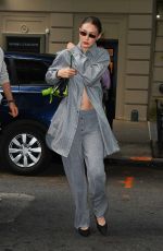 GIGI HADID Heading to The Human Situation Art Exhibition in New York City 05/08/2025
